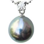 ネックレスペンダント 黒真珠パール プラチナネックレス ダイヤモンド 送料無料 ジュエリー 人気 プ ...