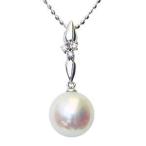 ペンダントトップ ダイヤ ネックレスペンダント あこや真珠パール pt900 プラチナネックレス ダ ...