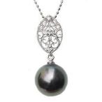 ペンダントトップ ダイヤ ネックレスペンダント 黒真珠パール プラチナネックレス ダイヤモンド ジュエリー プレゼント ギフト ご褒美 自分買い pu