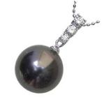 ペンダントトップ ダイヤ 真珠 パール タヒチ黒蝶真珠 k18 ホワイトゴールド 真珠 12mm ダイヤモンド 0.20ct プレゼント ギフト ご褒美 自分買い pu