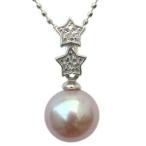 ペンダントトップダイヤ淡水パール湖...