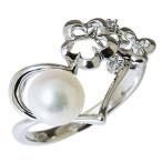 Yahoo! Yahoo!ショッピング(ヤフー ショッピング)パールリング 普段使い 指輪 リング ハートリング 真珠指輪 あこや本真珠 シルバー キュービックジルコニア ハート 送料無料 プレゼント ご褒美 自分買い pu