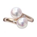 パールリング 普段使い パール リング k18 k18 18金 真珠 ベビー ダイヤモンドGピンクゴールド ピンク系 6.75mm-7mm 冠婚葬祭 プレゼント ギフト 自分買い pu