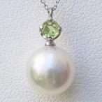 ネックレス パール 真珠 ペリドット パールネックレス k18 18k 18金 ホワイトゴールド レディース メンズ ユニセックス プレゼント ギフト 自分買い pu