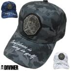 キャップ帽子/野球帽迷彩/カモフララインストーンスカル/ドクロディヴァイナ...