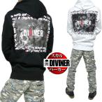 スカル ドクロ パーカー ディバイナー メンズ DIVINER ディヴァイナー メンズファッション トップス パーカ ジップアップ