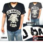 エドハーディー Tシャツ メンズ ED HARDY スカル Vネック スタッズ 大文字