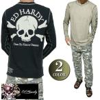 エドハーディー ed hardy Tシャツ ロンT メンズ ビッグ/スカル/ドクロ/背中 長袖 ビンテージ