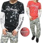 エドハーディー ed hardy エド・ハーディー Tシャツ ロンT メンズ レイヤード シンプル ペイント/スカル/ドクロ/長袖