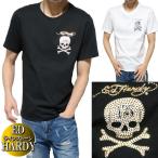 ショッピングスカル エドハーディー ed hardy Tシャツ メンズ 13 ラインストーン/スカル/ドクロ/ラブキル シンプル ゴールド/シルバー 半袖