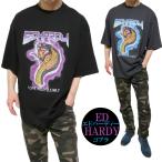 エドハーディー ed hardy Tシャツ  コブラ/COBRA メンズ tシャツ プリント 半袖 オーバーサイズ カットソー 正規ライセンス