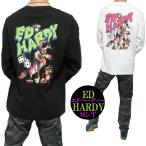 エドハーディー ed hardy Tシャツ ロンT メンズ レディース tシャツ オーバーサイズ かわいい ウルフ/狼 サイコロ ワイドサイズ 長袖