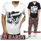 ショッピングhardy エドハーディー Tシャツ メンズ ED HARDY 半袖 スカル/モノクロ