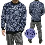 KENZO ケンゾー モノグラム ニット セーター メンズ ロゴ クラシック トップス ブラック/パープル サイズM サイズL