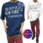 ヤンキース Tシャツ メンズ マジェスティック/majestic  オーバーサイズ THE CITY OF NEW YORK 半袖 ニューヨーク
