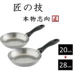 フライパンセット　藤田金属　SUITO BRAND　匠の技　鉄フライパン　セット　20cm+28cm　ＩＨ　ガス　日本製　送料無料