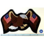 ショッピングアメリカンイーグル アイロンワッペン　BIGワッペン　アメリカンイーグル　アイロンワッペン《刺繍ワッペン》
