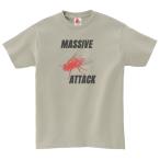 マッシヴ アタック Massive Attack　音楽Tシャツ ロックTシャツ バンドTシャツ　シルバーグレー