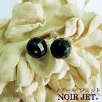 Pt900 天然ジェット 10mm ミラーカット ピアス ジュエリー je112 NoirJet ノアールジェット