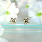 MARE チタンピアス SWAROVSKI  WHITE 3×3mm ma064