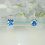 MARE(マーレ) SWAROVSKI Arctic Blue 5×5mm ピアス mt096