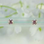 MARE(マーレ)SWAROVSKI Pink Sapphire 3×3mm ピアス mt185