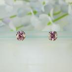 MARE(マーレ) SWAROVSKI pink Sapphire 4×4mm ピアス mt190