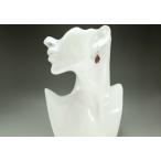 七宝焼      朱赤 ピアス　