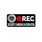 セキュリティ カメラ 作動中 ステッカー 白 録画中 シール 録画中シール 防犯 空き巣対策 防犯カメラ 防犯ステッカー