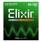 Elixir（エリクサー）エレキベース弦 ニッケル NANOWEBコーティング 5弦用 1セット (Light, Long Scale)