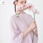 ナルエー パジャマ 50/ダブルガーゼクラシカルナイトドレス ワンピース ドレス 綿100％ ネグリジェ 7分袖 NARUE