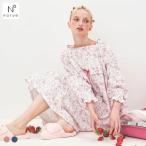 ナルエー パジャマ 40 ダブルガーゼプティフレーズドレス ルームウェア ワンピース ドレス 綿100％ ネグリジェ NARUE