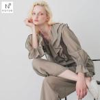 ナルエー パジャマ 80sジョーゼットヴェルーナパジャマ 上下セット セットアップ ルームウェア 長袖 綿100％ NARUE