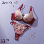 ショッピングtバック スパークス ゴシックレース ブラジャー Tバックショーツ セット 脇高 谷間 ABCDEF バックレース SPARKS 大きいサイズ 爆買