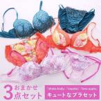 ブラジャー ショーツセット 大きいサイズ 福袋 ブラジャーセット ショーツ 3点 セット 下着セット B C D E F おまかせ BISHO