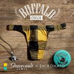  серый b мяч toGravevault×SHIROHATO специальный заказ ограничение цвет Buffalo Check T-back бикини ML мужской передний ..