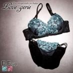 (ラブジェリー)Love gerie ゴージャス薔薇刺繍 ブラジャー ショーツ セット EF