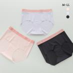つるつるさらさら リボン風バイカラー シームレスショーツ M L LL 軽い よく伸びる 縫い目なし ヘム 大きいサイズ 肌ストレス 爆買