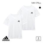 ショッピングadidas tシャツ アディダス adidas 2P 半袖 Tシャツ 2枚組 Vネック インナー ロゴ キッズ ジュニア 男の子