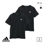 アディダス adidas 2P 半袖 Tシャツ 2枚組 メンズ スポーツ クルーネック ワイドシルエット 吸汗速乾 メール便(30)