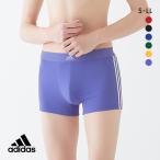 アディダス adidas スポーツショーツ メンズ ボクサーパンツ メッシュ 三本ライン 前閉じ 吸汗速乾