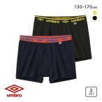 アンブロ UMBRO キッズ ジュニア ボクサーパンツ 2枚セット 男の子 前あき メッシュ 吸汗速乾