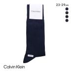 カルバン・クライン Calvin Klein Dress リブ ckロゴ メンズソックス ビジネス 抗菌防臭 ドレス クルー丈 紳士靴下