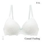 カジュアルフィーリング コットンレース ノンワイヤー ブラジャー レディース リラクシング Casual Feeling OW GY
