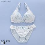 ショッピングローズ ピュアシェリ ローズプリントシフォン ブラセット ABCD 谷間 盛り 脇寄せ ブラジャー ショーツ セット PURECHERIE