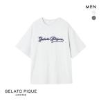 ジェラートピケ オム メンズ パイルロゴ刺繍Tシャツ ジェラピケ パジャマ ルームウェア GELATO PIQUE HOMME