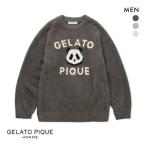 ジェラートピケ オム メンズ パウダーパンダジャガードプルオーバー ジェラピケ パジャマ ルームウェア gelato pique HOMME