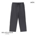 ショッピングジェラートピケ ジェラートピケ オム GELATO PIQUE メンズ HOMME レーヨン ロゴ ロングパンツ ジェラピケ パジャマ ルームウェア