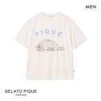 ジェラートピケ オム メンズ 接触冷感 あざらしワンポイントTシャツ ジェラピケ パジャマ ルームウェア gelato pique HOMME