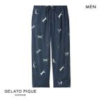 ショッピングジェラートピケ ジェラートピケ オム GELATO PIQUE HOMME メンズ CAT DAY HOMME ネコ柄ロングパンツ ジェラピケ パジャマ ルームウェア